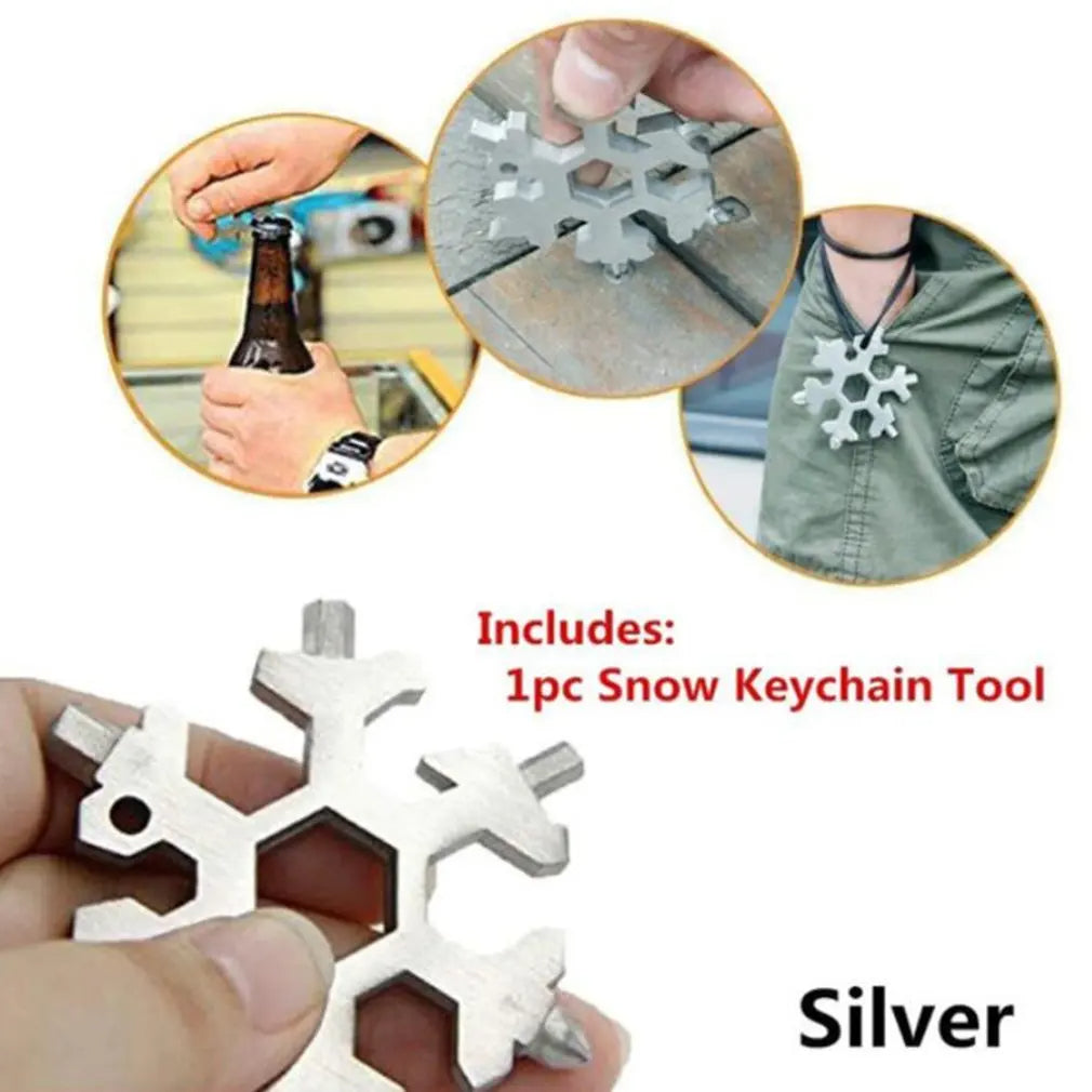 18-in-1 Snowflake Key Portable Wrench Multi-tool