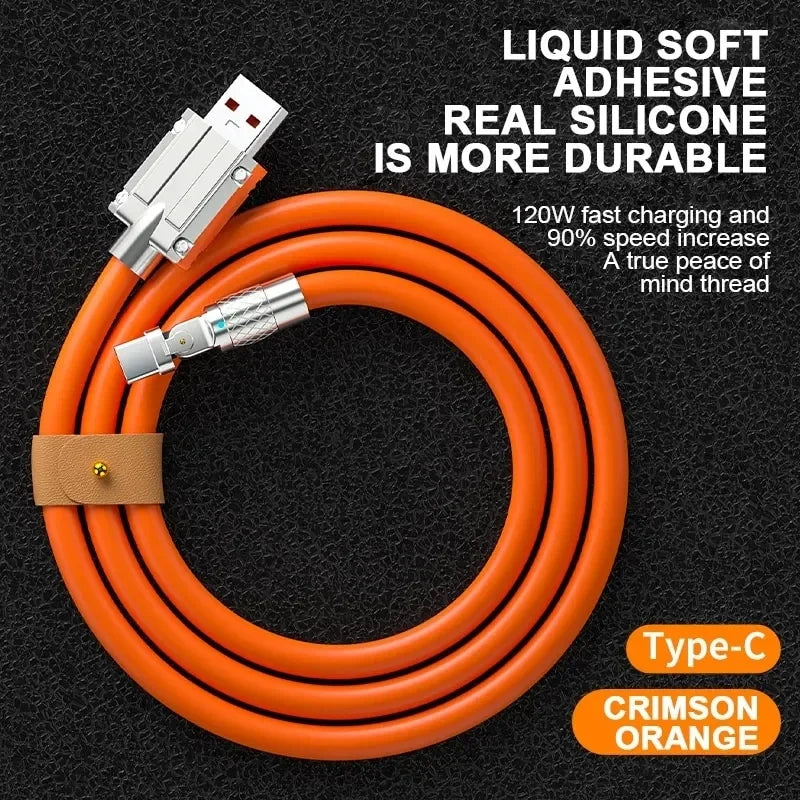 Fast Charging Line Rotating USB Type-C Data Cable